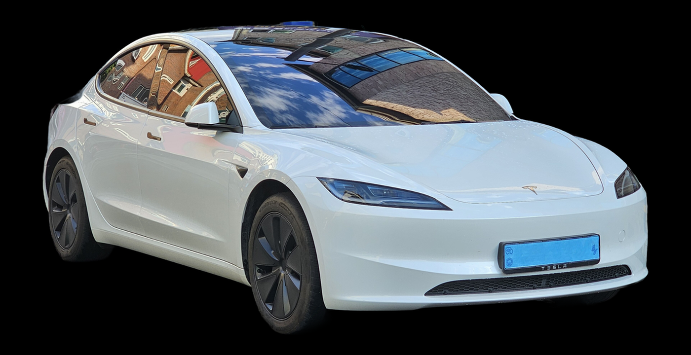 White Tesla Model 3